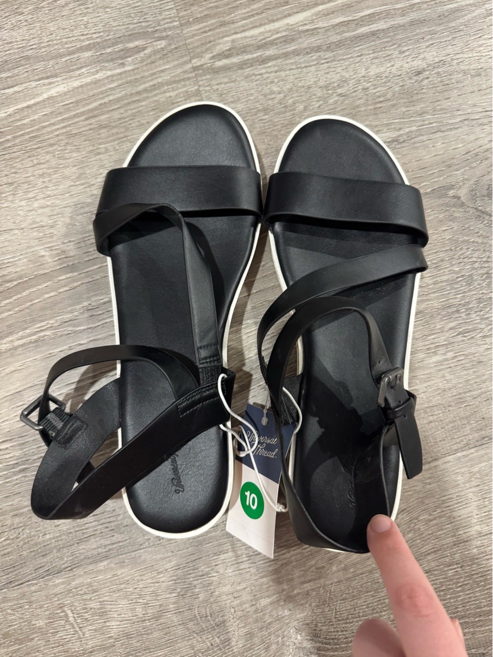 Women’s Black Platform Strappy Ankle Sandals